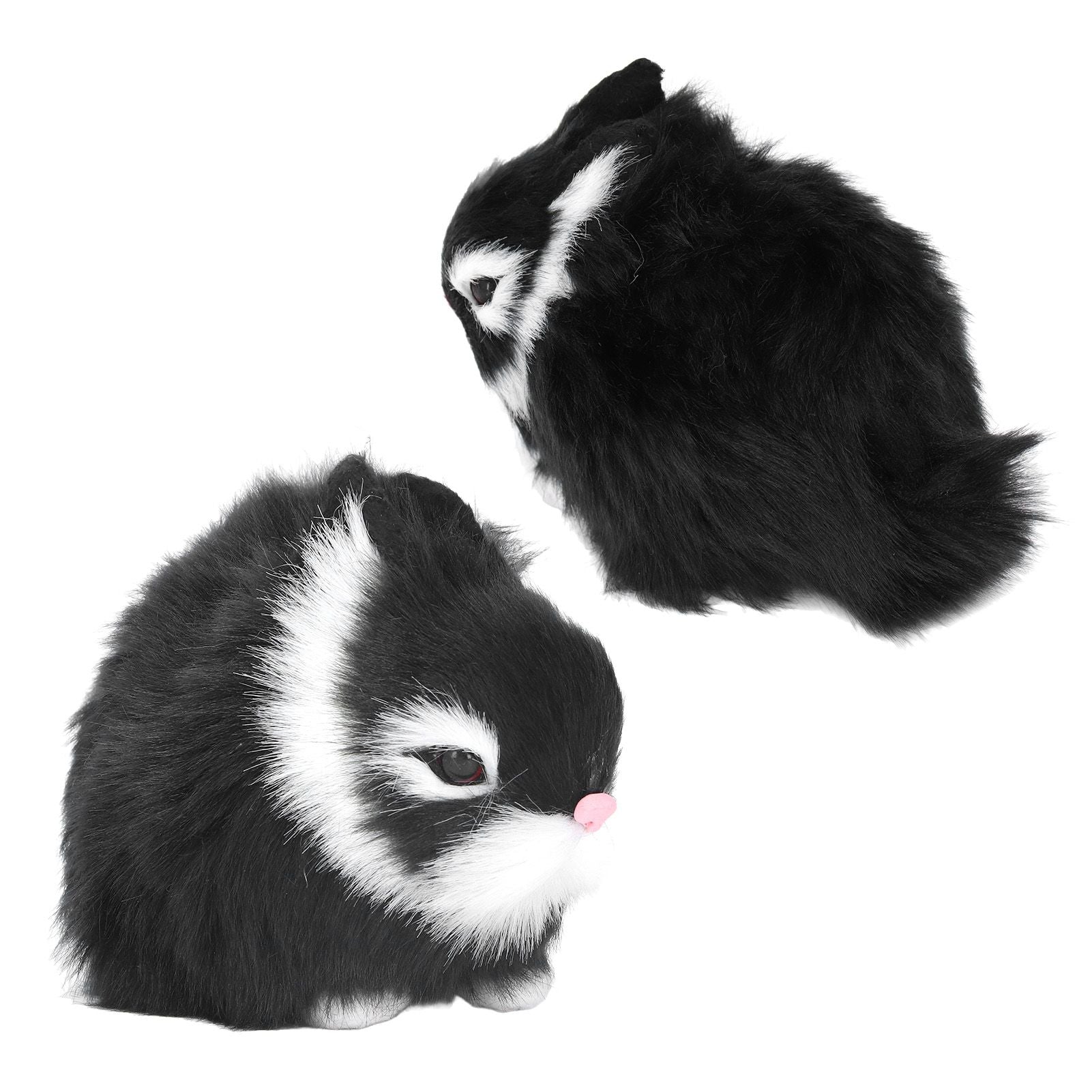 Miniature Plush Rabbits Plastic Plush Material Soft Comfortable Durable Rabbits Stuffed Doll for Table V1294-YM0523-3115220002011