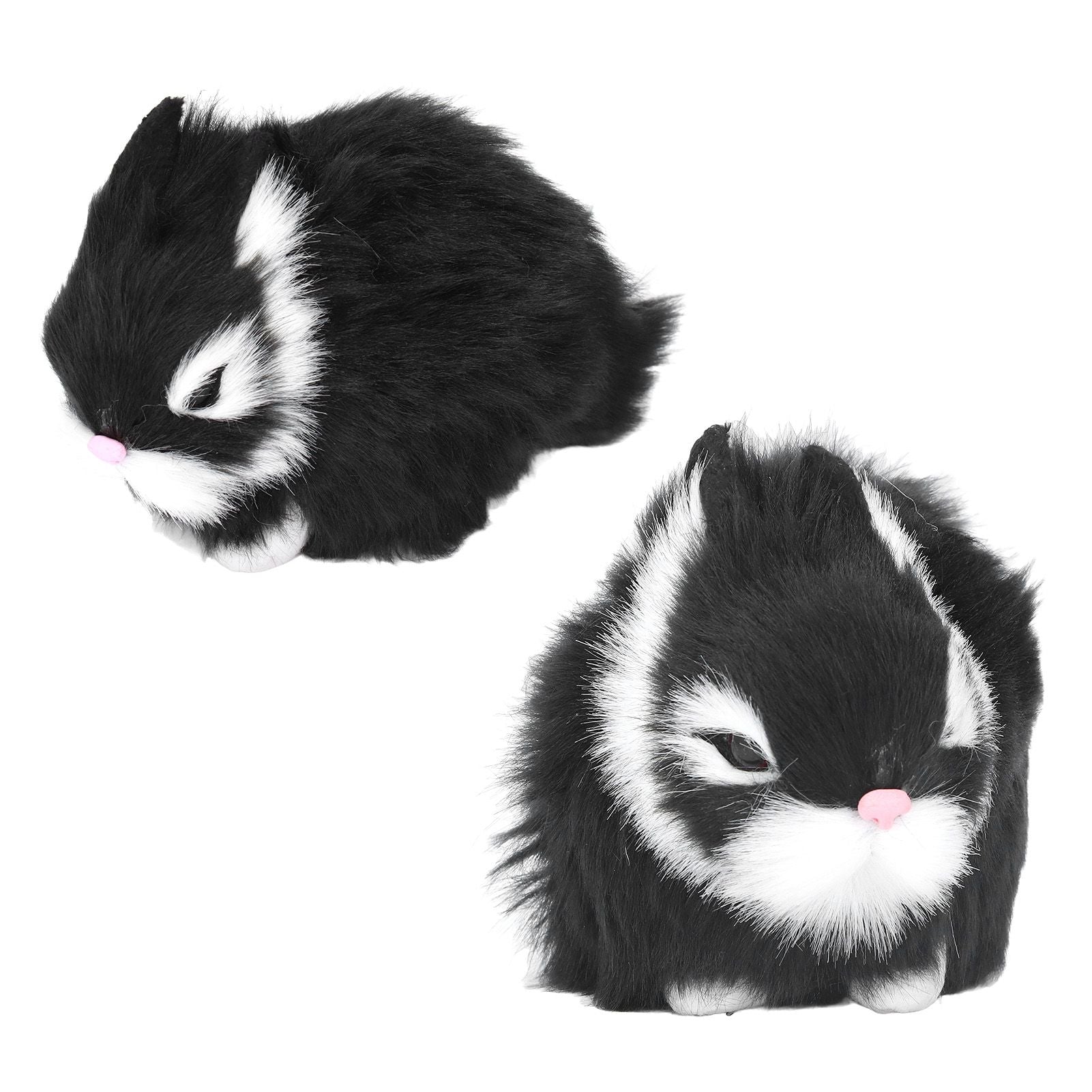 Miniature Plush Rabbits Plastic Plush Material Soft Comfortable Durable Rabbits Stuffed Doll for Table V1294-YM0523-3115220002011
