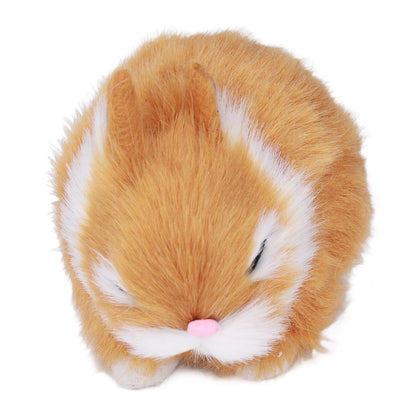 Miniature Plush Rabbits Plastic Plush Material Soft Comfortable Durable Rabbits Stuffed Doll for Table V1294-YM0523-3115220002012