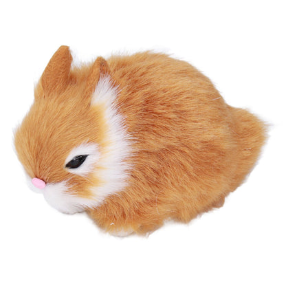 Miniature Plush Rabbits Plastic Plush Material Soft Comfortable Durable Rabbits Stuffed Doll for Table V1294-YM0523-3115220002012