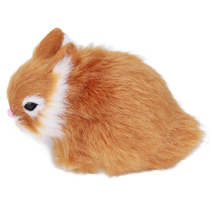 Miniature Plush Rabbits Plastic Plush Material Soft Comfortable Durable Rabbits Stuffed Doll for Table V1294-YM0523-3115220002012