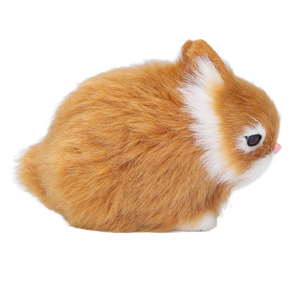 Miniature Plush Rabbits Plastic Plush Material Soft Comfortable Durable Rabbits Stuffed Doll for Table V1294-YM0523-3115220002012