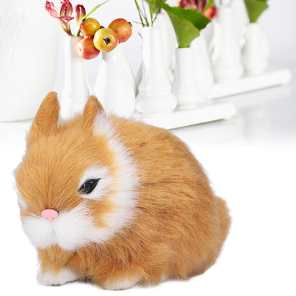 Miniature Plush Rabbits Plastic Plush Material Soft Comfortable Durable Rabbits Stuffed Doll for Table V1294-YM0523-3115220002012