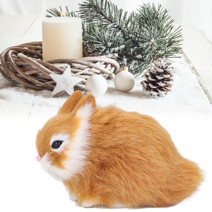 Miniature Plush Rabbits Plastic Plush Material Soft Comfortable Durable Rabbits Stuffed Doll for Table V1294-YM0523-3115220002012
