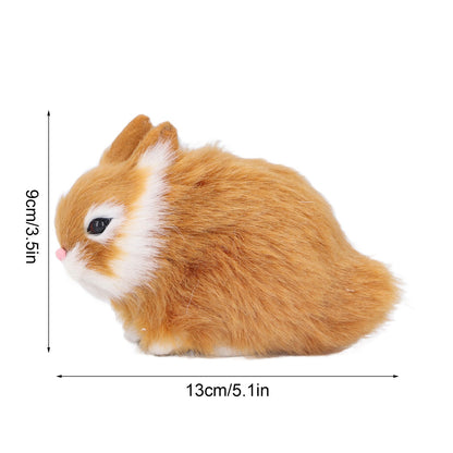 Miniature Plush Rabbits Plastic Plush Material Soft Comfortable Durable Rabbits Stuffed Doll for Table V1294-YM0523-3115220002012