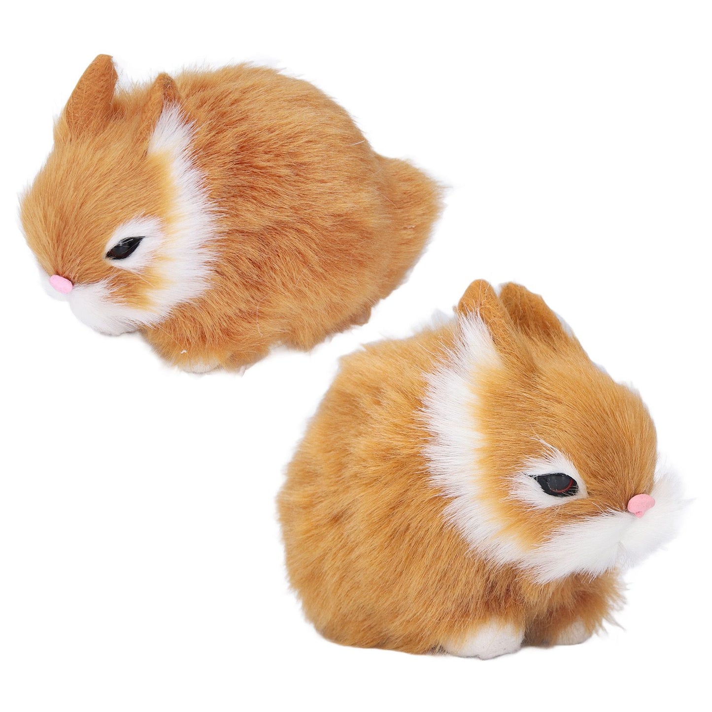 Miniature Plush Rabbits Plastic Plush Material Soft Comfortable Durable Rabbits Stuffed Doll for Table V1294-YM0523-3115220002012