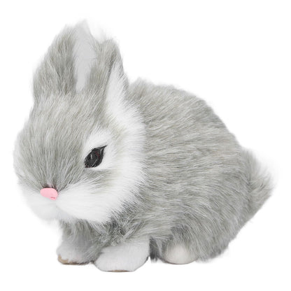 Miniature Plush Rabbits Plastic Plush Material Soft Comfortable Durable Rabbits Stuffed Doll for Table V1294-YM0523-3115220002013