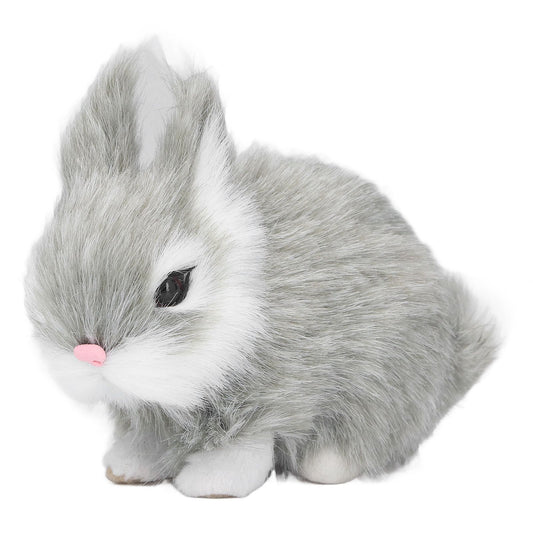 Miniature Plush Rabbits Plastic Plush Material Soft Comfortable Durable Rabbits Stuffed Doll for Table V1294-YM0523-3115220002013