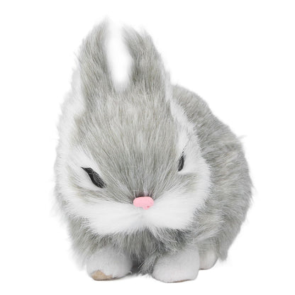 Miniature Plush Rabbits Plastic Plush Material Soft Comfortable Durable Rabbits Stuffed Doll for Table V1294-YM0523-3115220002013
