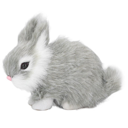 Miniature Plush Rabbits Plastic Plush Material Soft Comfortable Durable Rabbits Stuffed Doll for Table V1294-YM0523-3115220002013