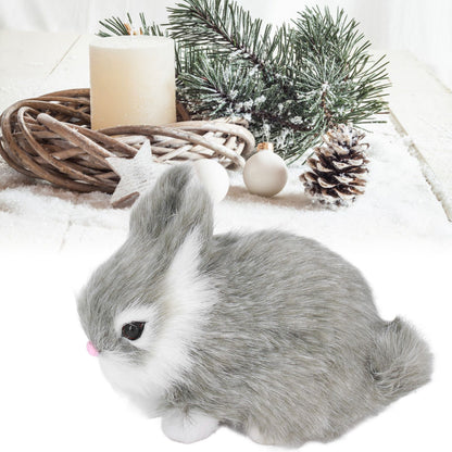 Miniature Plush Rabbits Plastic Plush Material Soft Comfortable Durable Rabbits Stuffed Doll for Table V1294-YM0523-3115220002013