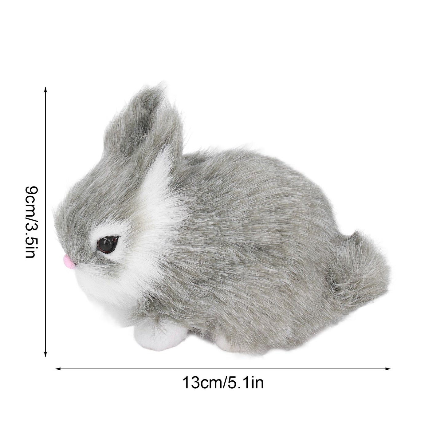 Miniature Plush Rabbits Plastic Plush Material Soft Comfortable Durable Rabbits Stuffed Doll for Table V1294-YM0523-3115220002013