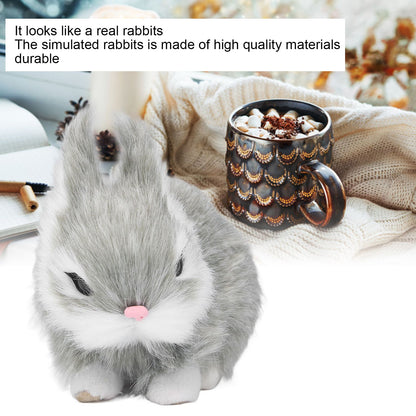 Miniature Plush Rabbits Plastic Plush Material Soft Comfortable Durable Rabbits Stuffed Doll for Table V1294-YM0523-3115220002013