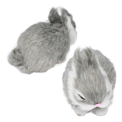 Miniature Plush Rabbits Plastic Plush Material Soft Comfortable Durable Rabbits Stuffed Doll for Table V1294-YM0523-3115220002013