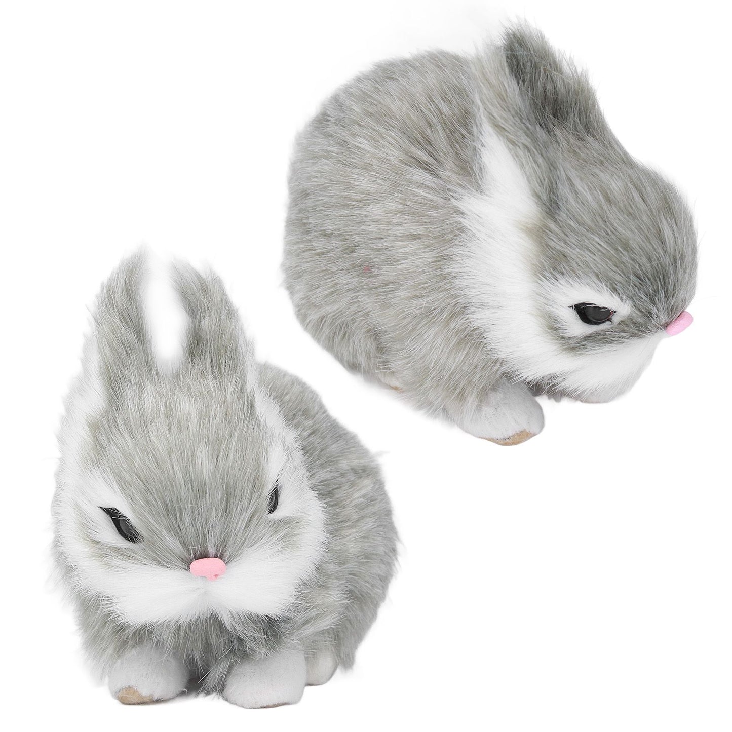 Miniature Plush Rabbits Plastic Plush Material Soft Comfortable Durable Rabbits Stuffed Doll for Table V1294-YM0523-3115220002013