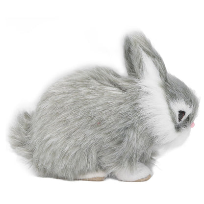 Miniature Plush Rabbits Plastic Plush Material Soft Comfortable Durable Rabbits Stuffed Doll for Table V1294-YM0523-3115220002013
