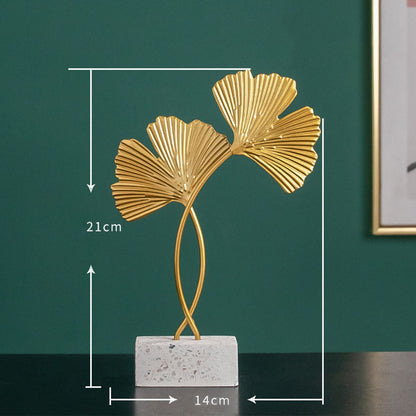 Exquisite Iron Gold Leaf Ornaments Iron Tree Desktop Art Decoration Home Decoration2# 21 X 14cm / 8.27 X V1294-YM0523-3115220002812