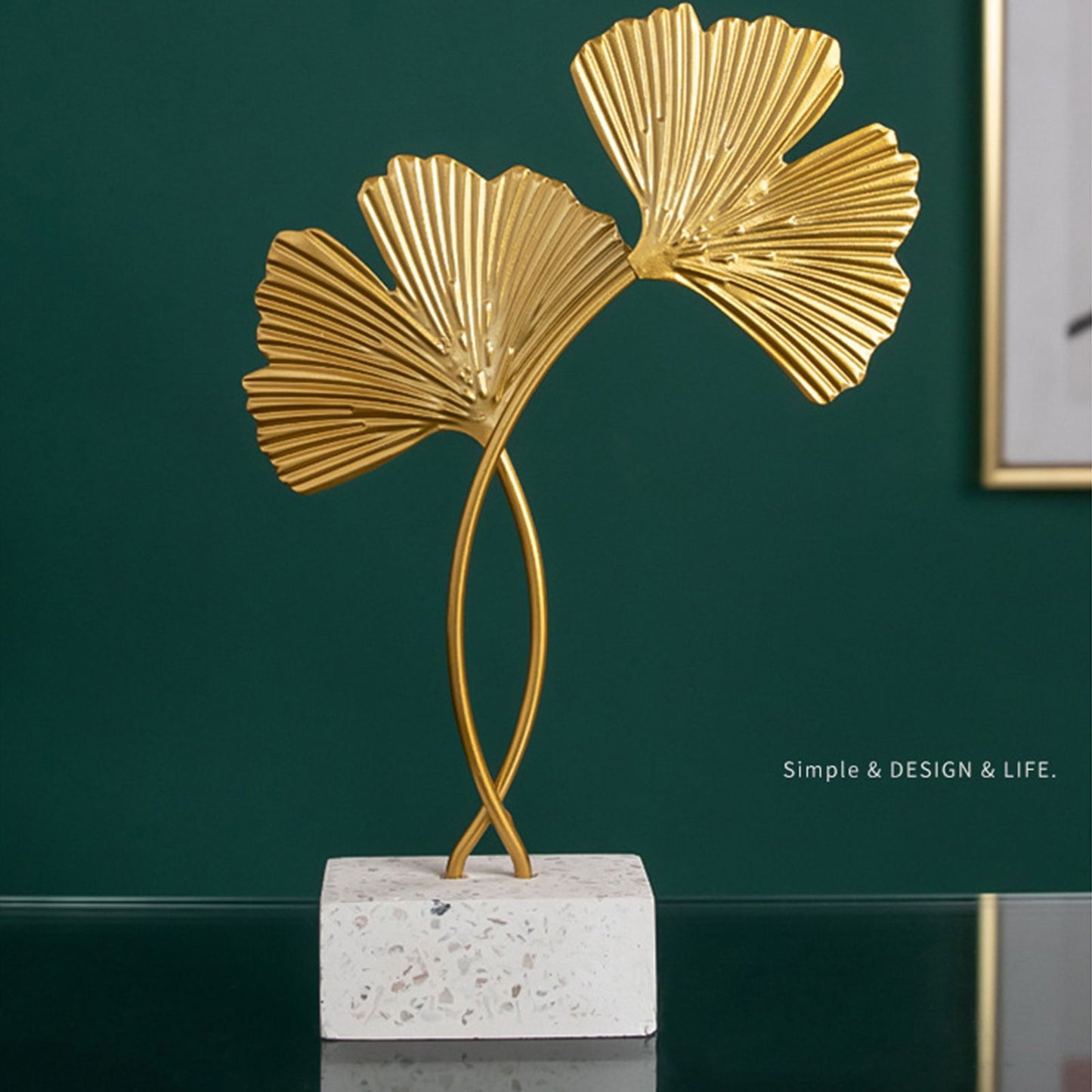 Exquisite Iron Gold Leaf Ornaments Iron Tree Desktop Art Decoration Home Decoration2# 21 X 14cm / 8.27 X V1294-YM0523-3115220002812