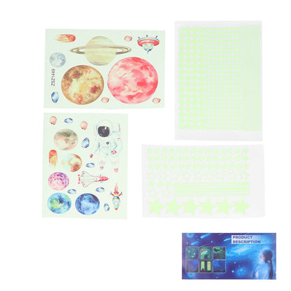 Glowing Star Luminous Wall Sticker Harmless PVC Wall Paper for Office Bedroom Decoration V1294-YM0523-3115220003411