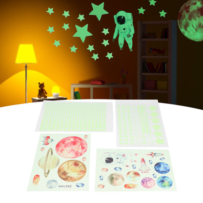 Glowing Star Luminous Wall Sticker Harmless PVC Wall Paper for Office Bedroom Decoration V1294-YM0523-3115220003411