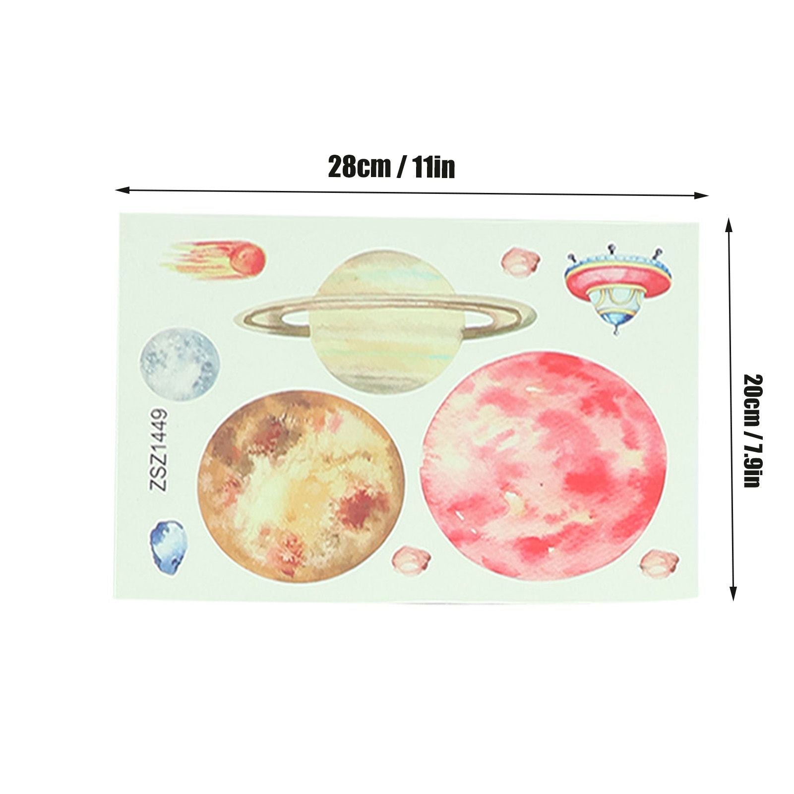 Glowing Star Luminous Wall Sticker Harmless PVC Wall Paper for Office Bedroom Decoration V1294-YM0523-3115220003411