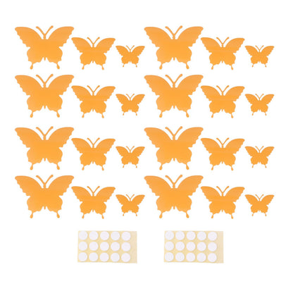 2set Luminous Stickers PVC Material 3D Stereoscopic Insect Patterns Easy Detachable Orange 3 Size Wall Decal V1294-YM0523-3115220003611