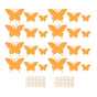 2set Luminous Stickers PVC Material 3D Stereoscopic Insect Patterns Easy Detachable Orange 3 Size Wall Decal V1294-YM0523-3115220003611