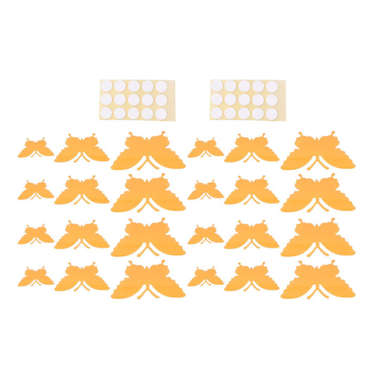 2set Luminous Stickers PVC Material 3D Stereoscopic Insect Patterns Easy Detachable Orange 3 Size Wall Decal V1294-YM0523-3115220003611