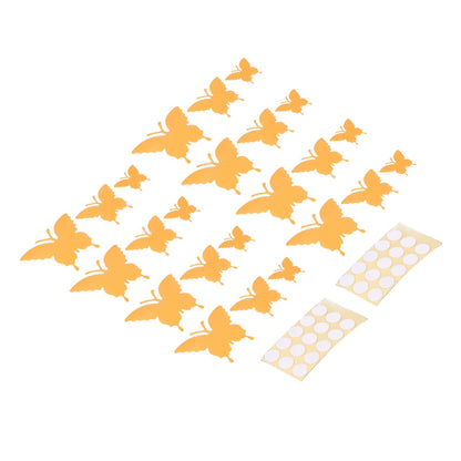 2set Luminous Stickers PVC Material 3D Stereoscopic Insect Patterns Easy Detachable Orange 3 Size Wall Decal V1294-YM0523-3115220003611