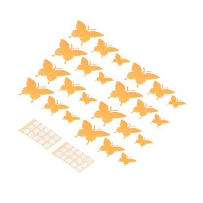 2set Luminous Stickers PVC Material 3D Stereoscopic Insect Patterns Easy Detachable Orange 3 Size Wall Decal V1294-YM0523-3115220003611