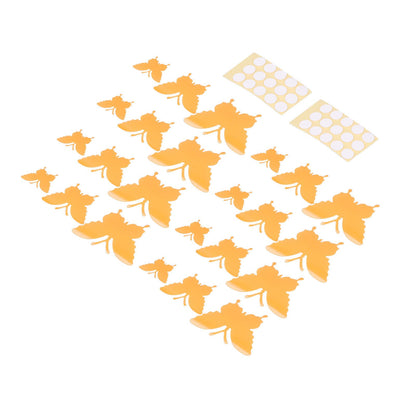 2set Luminous Stickers PVC Material 3D Stereoscopic Insect Patterns Easy Detachable Orange 3 Size Wall Decal V1294-YM0523-3115220003611