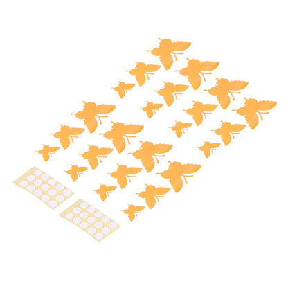 2set Luminous Stickers PVC Material 3D Stereoscopic Insect Patterns Easy Detachable Orange 3 Size Wall Decal V1294-YM0523-3115220003611