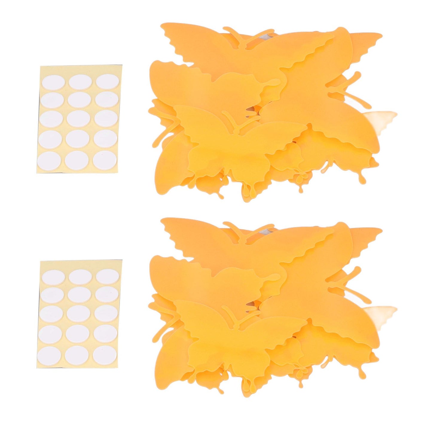2set Luminous Stickers PVC Material 3D Stereoscopic Insect Patterns Easy Detachable Orange 3 Size Wall Decal V1294-YM0523-3115220003611