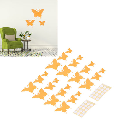 2set Luminous Stickers PVC Material 3D Stereoscopic Insect Patterns Easy Detachable Orange 3 Size Wall Decal V1294-YM0523-3115220003611
