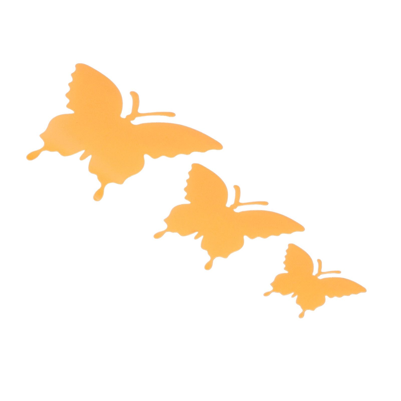 2set Luminous Stickers PVC Material 3D Stereoscopic Insect Patterns Easy Detachable Orange 3 Size Wall Decal V1294-YM0523-3115220003611