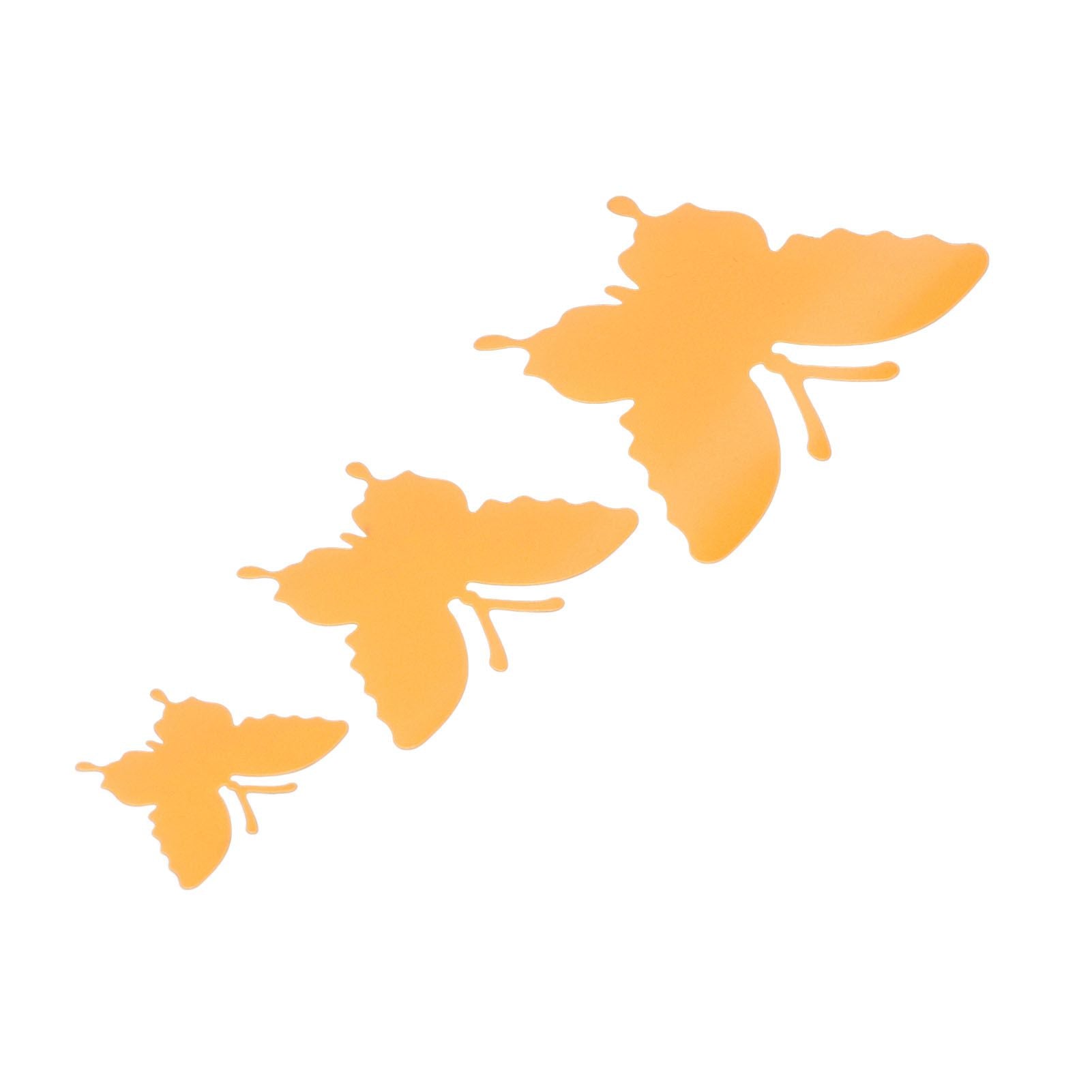 2set Luminous Stickers PVC Material 3D Stereoscopic Insect Patterns Easy Detachable Orange 3 Size Wall Decal V1294-YM0523-3115220003611