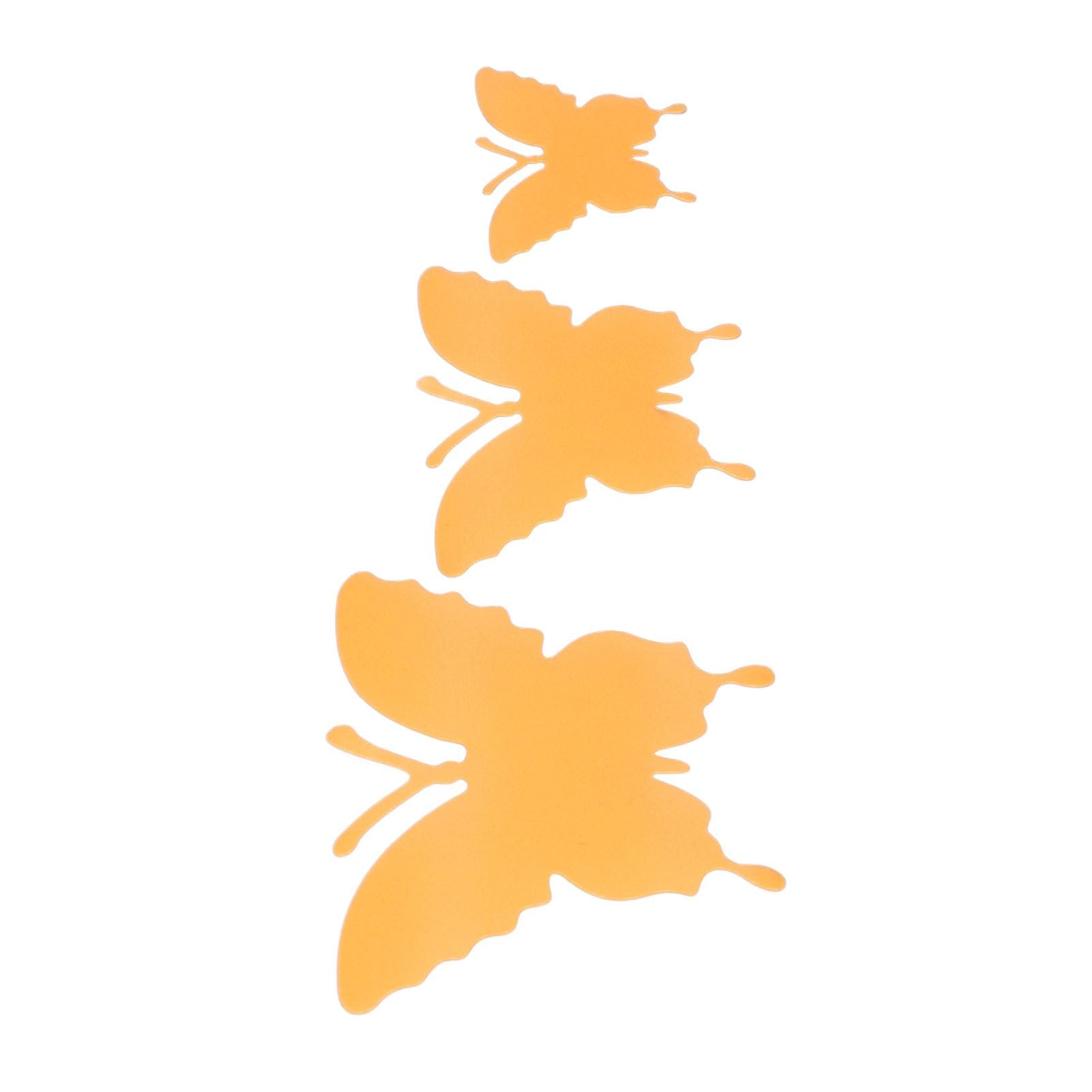 2set Luminous Stickers PVC Material 3D Stereoscopic Insect Patterns Easy Detachable Orange 3 Size Wall Decal V1294-YM0523-3115220003611