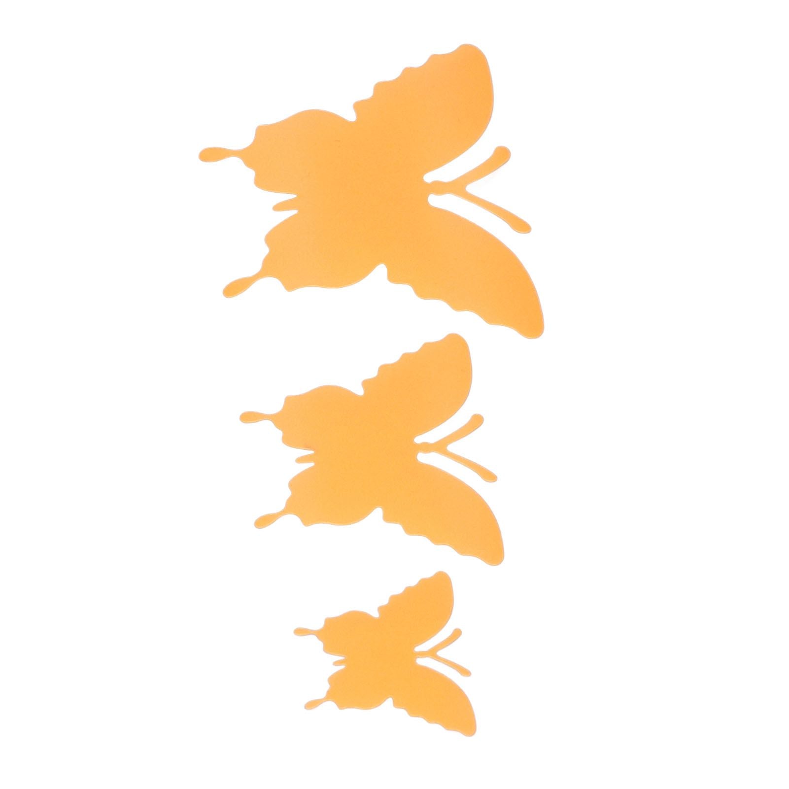 2set Luminous Stickers PVC Material 3D Stereoscopic Insect Patterns Easy Detachable Orange 3 Size Wall Decal V1294-YM0523-3115220003611
