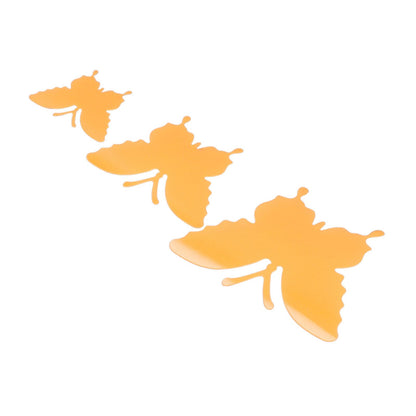 2set Luminous Stickers PVC Material 3D Stereoscopic Insect Patterns Easy Detachable Orange 3 Size Wall Decal V1294-YM0523-3115220003611