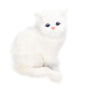 Simulation Cat White Cute Attractive Plush Fake Cat Toy with 84mAh Battery for Toy Gift Decorations V1294-YM0523-3115220003711