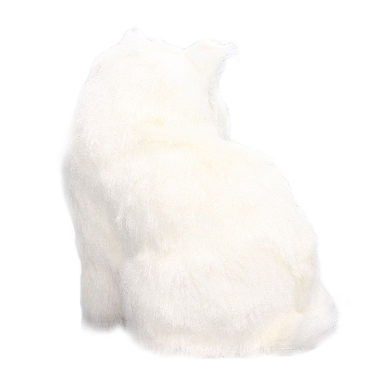 Simulation Cat White Cute Attractive Plush Fake Cat Toy with 84mAh Battery for Toy Gift Decorations V1294-YM0523-3115220003711