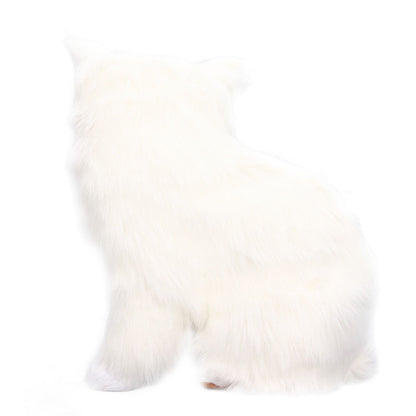 Simulation Cat White Cute Attractive Plush Fake Cat Toy with 84mAh Battery for Toy Gift Decorations V1294-YM0523-3115220003711