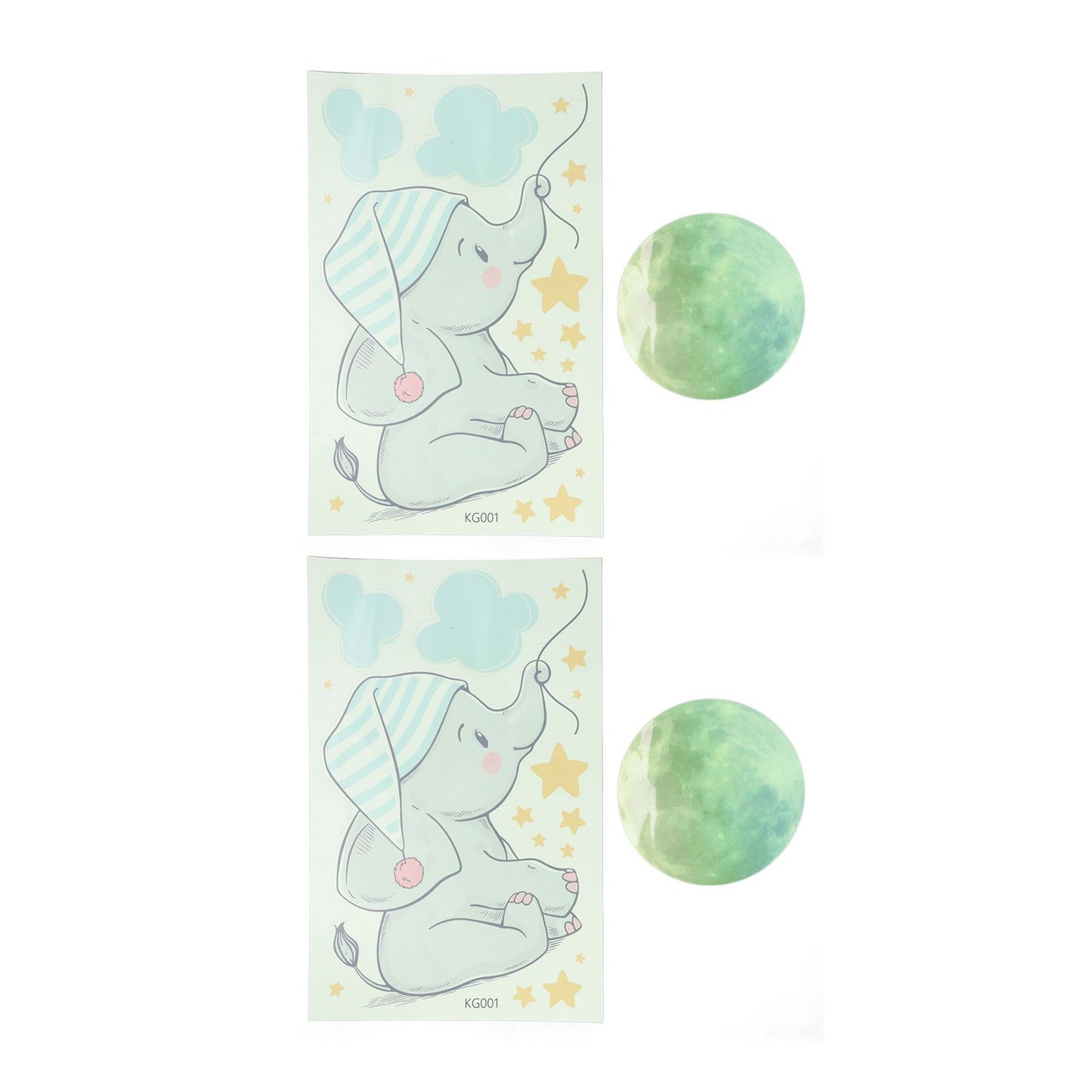2Set Luminous Wall Sticker DIY Glowing Wall Decals Self Adhesive Wall Paper for Bedroom V1294-YM0523-3115220003911