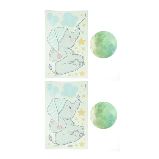 2Set Luminous Wall Sticker DIY Glowing Wall Decals Self Adhesive Wall Paper for Bedroom V1294-YM0523-3115220003911