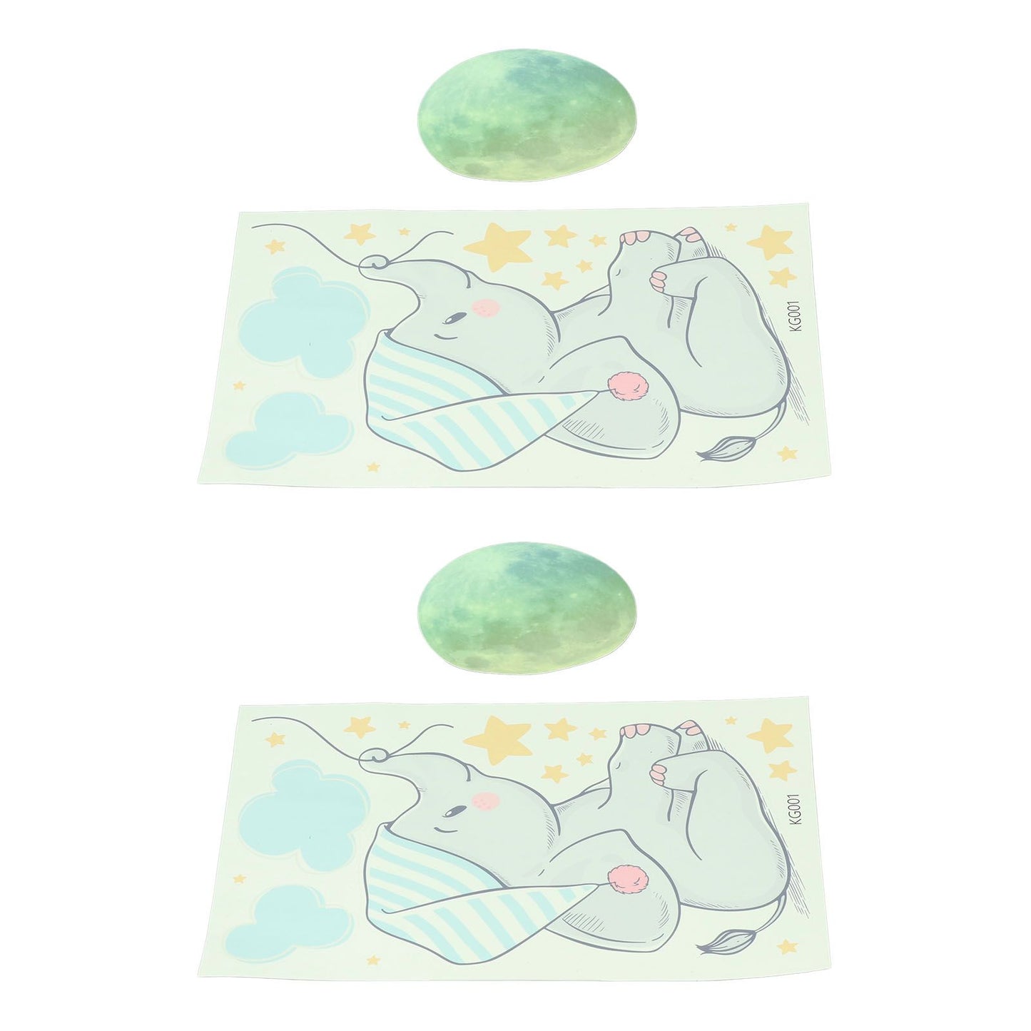 2Set Luminous Wall Sticker DIY Glowing Wall Decals Self Adhesive Wall Paper for Bedroom V1294-YM0523-3115220003911