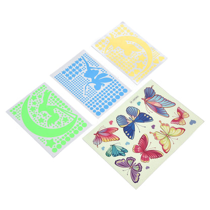 4Pcs Wall Stickers PVC Material Self Adhesive Luminous Design Cute Exquisite Wall Paper Decor V1294-YM0523-3115220004711