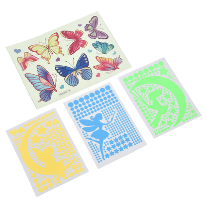 4Pcs Wall Stickers PVC Material Self Adhesive Luminous Design Cute Exquisite Wall Paper Decor V1294-YM0523-3115220004711
