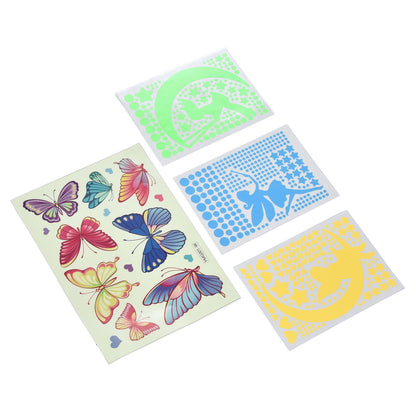 4Pcs Wall Stickers PVC Material Self Adhesive Luminous Design Cute Exquisite Wall Paper Decor V1294-YM0523-3115220004711