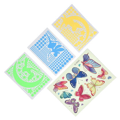 4Pcs Wall Stickers PVC Material Self Adhesive Luminous Design Cute Exquisite Wall Paper Decor V1294-YM0523-3115220004711