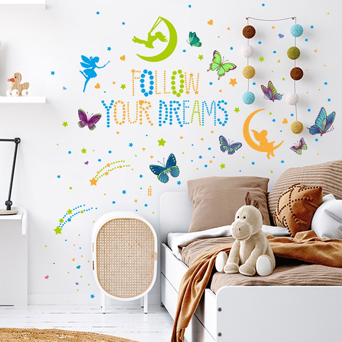 4Pcs Wall Stickers PVC Material Self Adhesive Luminous Design Cute Exquisite Wall Paper Decor V1294-YM0523-3115220004711